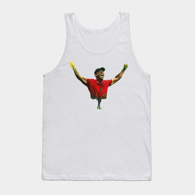 TIGER WOODS RED CELEBRATION Tank Top by LuckYA